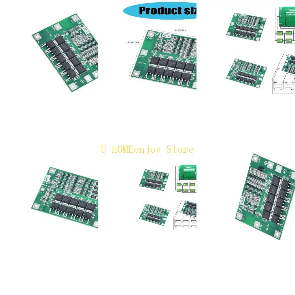 B0KF Lithium Battery 18650 PCB 4S 40A For Drill Motor 16.8V Balance Module