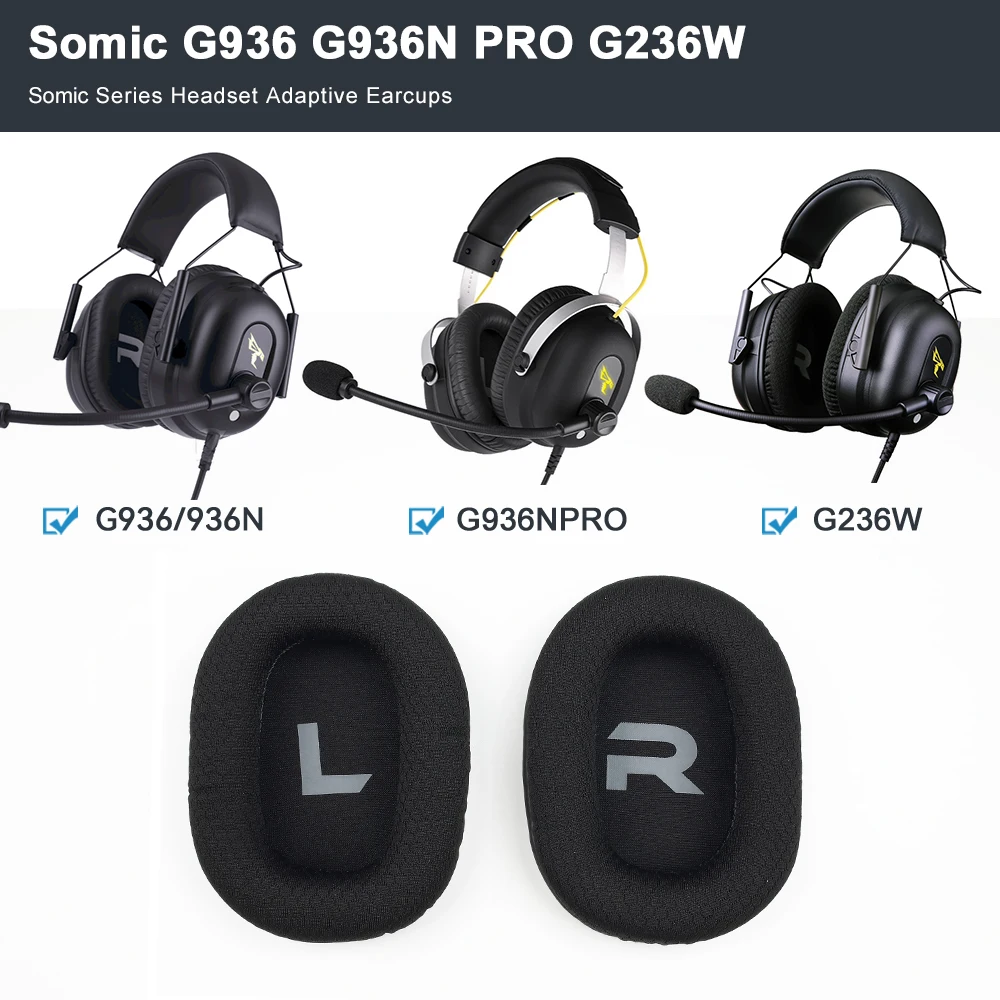Replacement Ear for Somic G936 G936N PRO G236W Cushion Pads Headphones Sponge Earpads Soft PU Earmuffs Protein Accessories