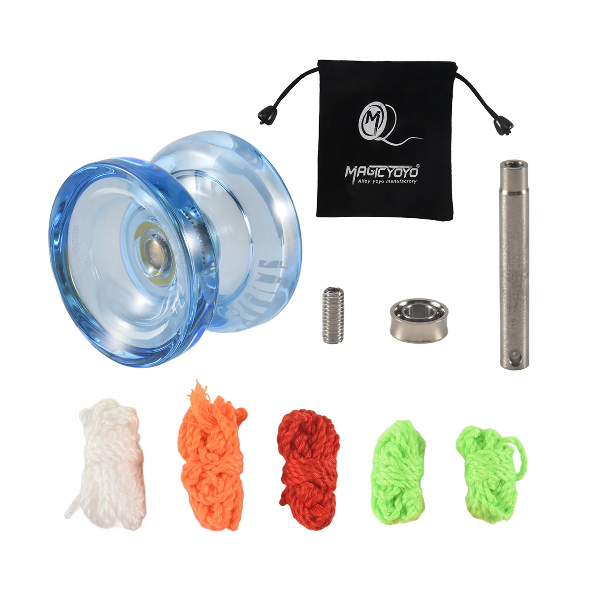 MAGICYOYO K2 Plus Crystal Responsive Yoyo, Dual Purpose Yo-Yo met vervangend niet-reagerend lager voor gemiddeld, blauw