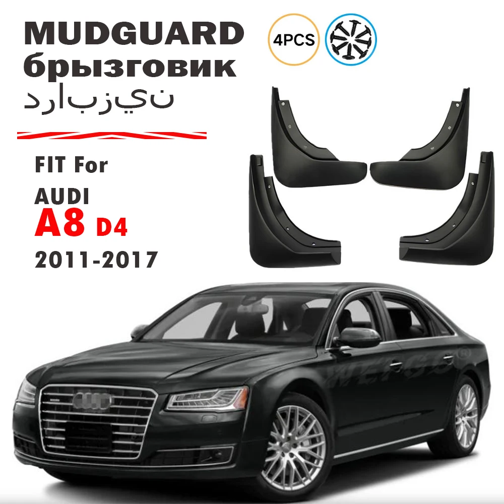 

Mudflaps for Audi A8 D4 Mudguards Fender D4 Mud flap splash Guard Fenders Mudguard car accessories Front Rear 4 PCS