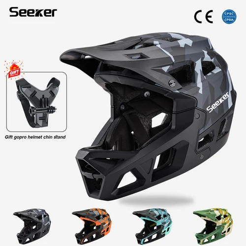 SEEKER-casco completo para montar todoterreno para adultos, casco para bicicleta de montaña de camuflaje para exteriores, casco para bicicleta de carreras y descenso, para montar en adultos, Hardha