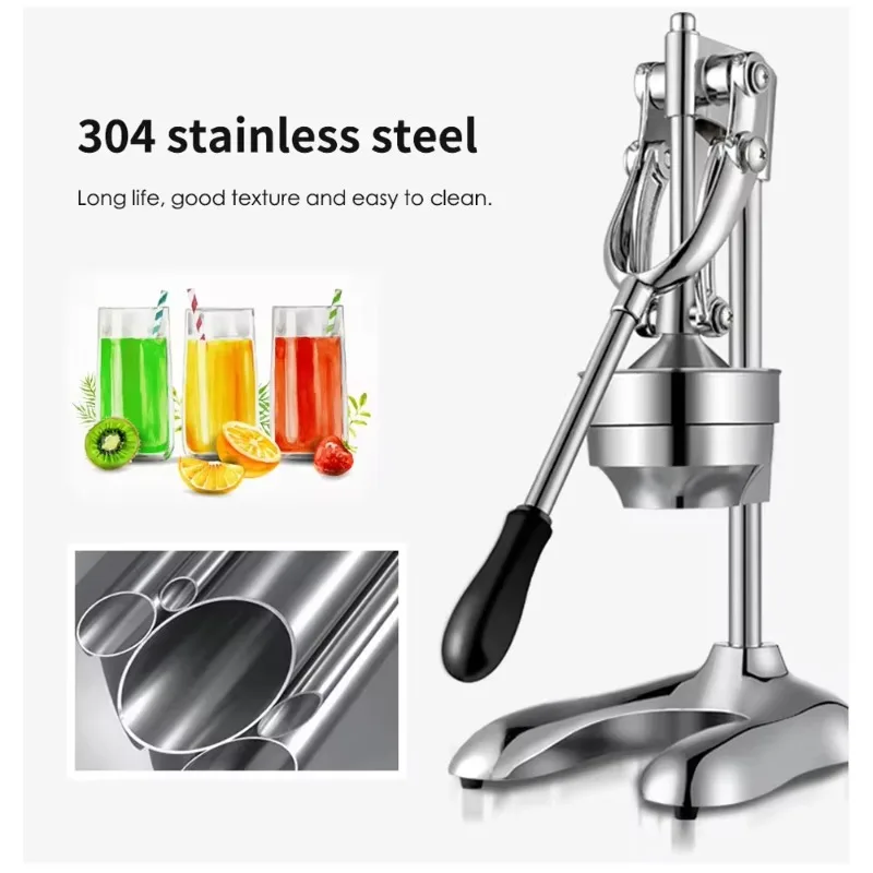 عصارة فواكه الحمضيات من الفولاذ المقاوم للصدأ، عصارة برتقال ليمون منزلية، ماكينة عصر بالضغط التجاري #5
