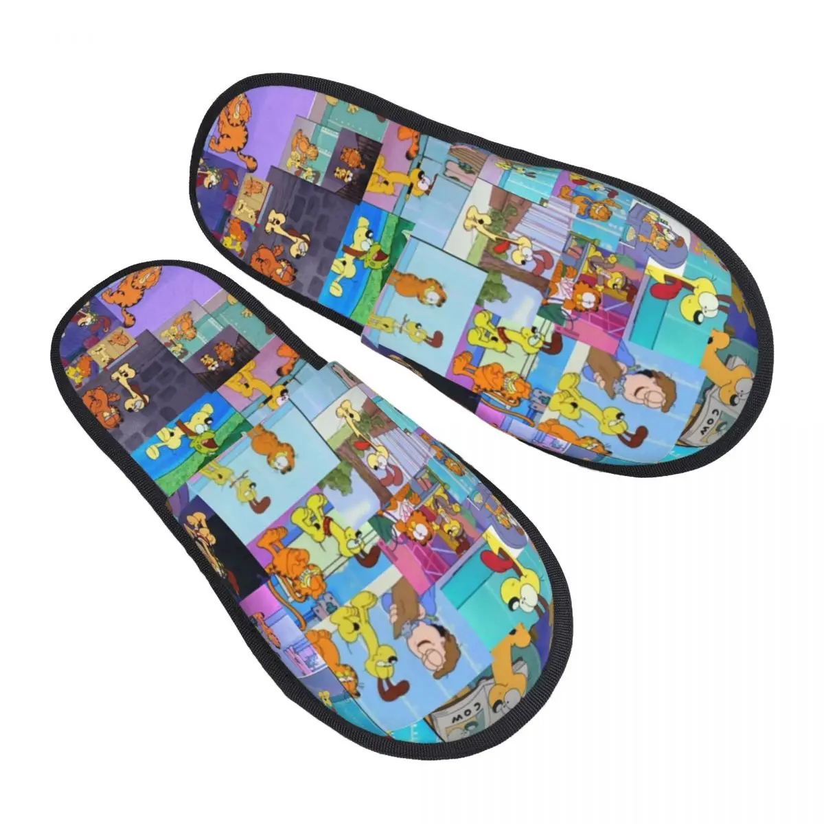 

Memory Foam Slippers Women Soft Warm Cartoon Anime Cat Pattern House Slippers