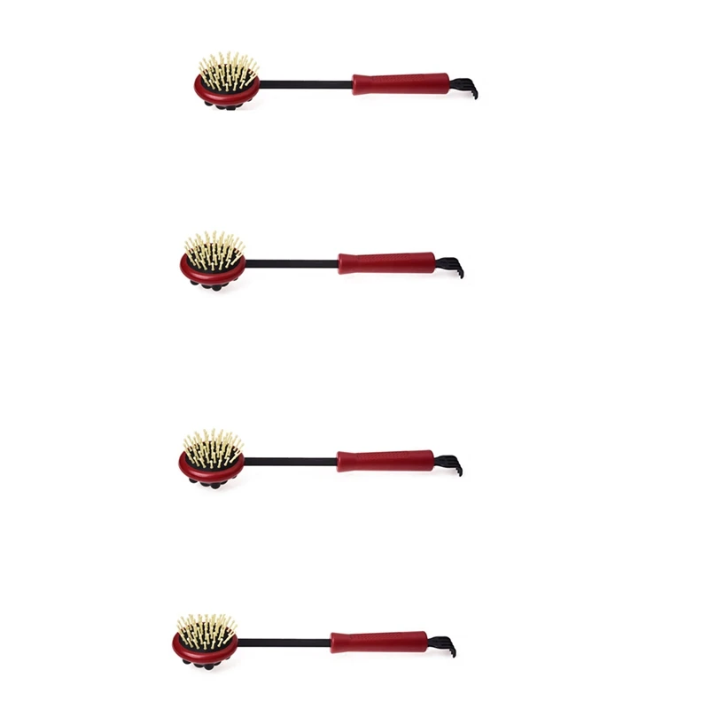 4Pcs 17.5 Inch Long Black Red Plastic Back Knock Scratcher Relaxing Massage Hammer