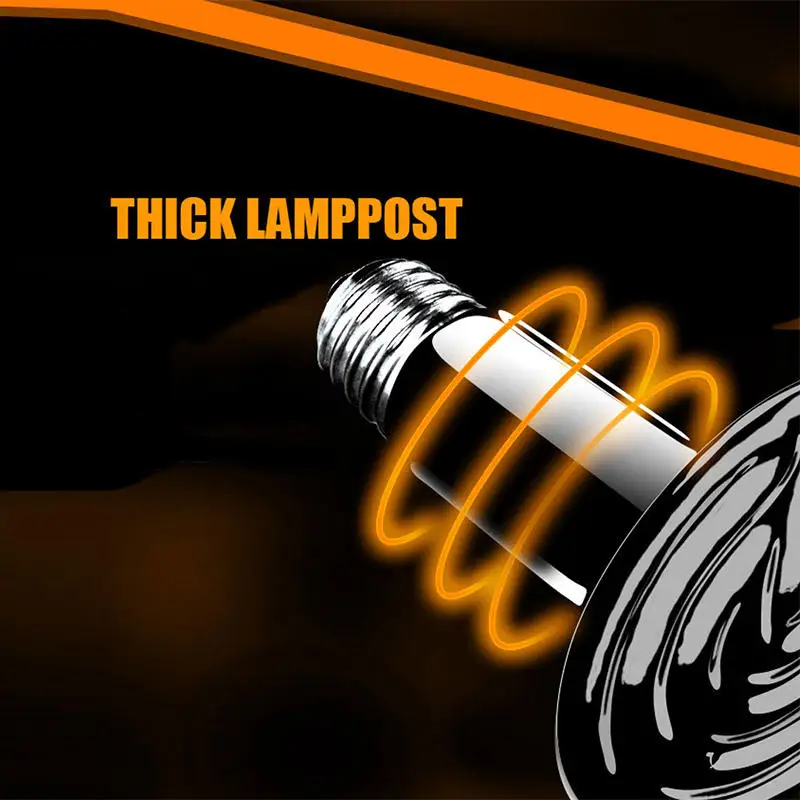 1PC 25W 50W 75W 100W 150W 200W Far Infrared Pet Heating Lamp Ceramic 110V 220V Reptile Turtle Brooder Bulb Heat Light Bulb