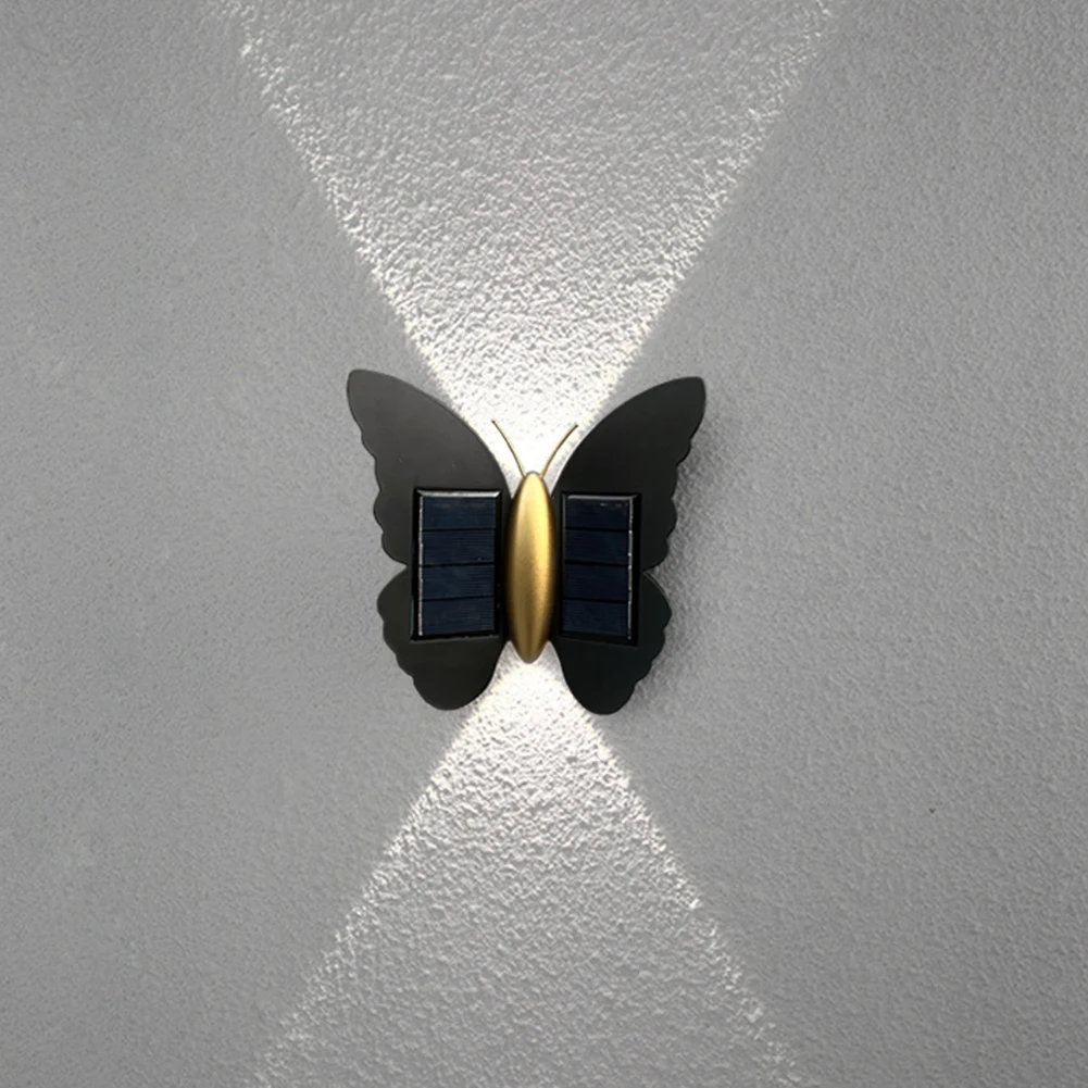

Butterfly Solar Wall Light Solar Powered Wall Light Motion Sensor Outdoor Wall Lantern IP65 Waterproof for Garden Yard Hallway