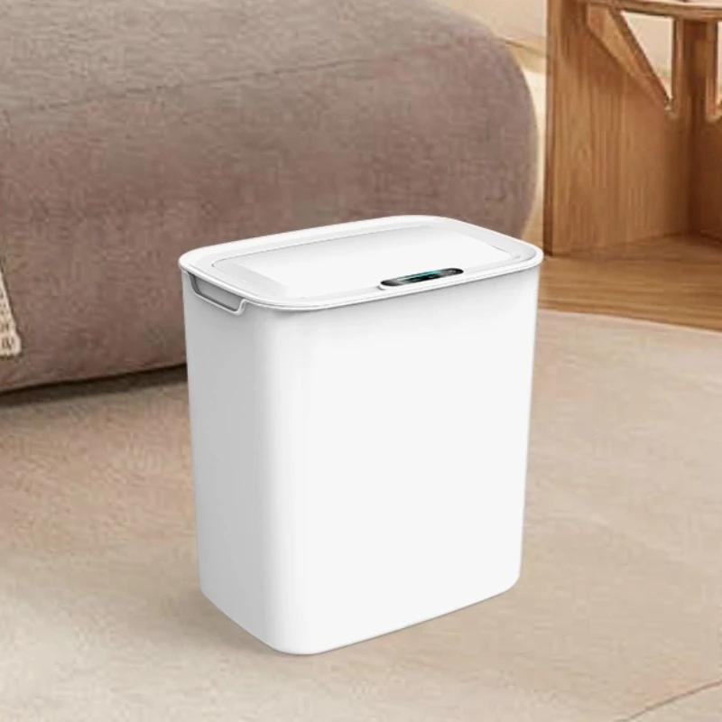 

Smart Induction Trash Can Bathroom Automatic Waste Bins Intelligent Living Room Garbage Cans Modern Kitchen Litter Bin with Lid