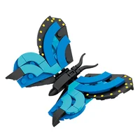 Moc Insect Animal Model Bee Ant Butterfly Cricket Grasshopper Set Building Blocks Diy Children Puzzle Assemble Toys Boy Kid Gift 3