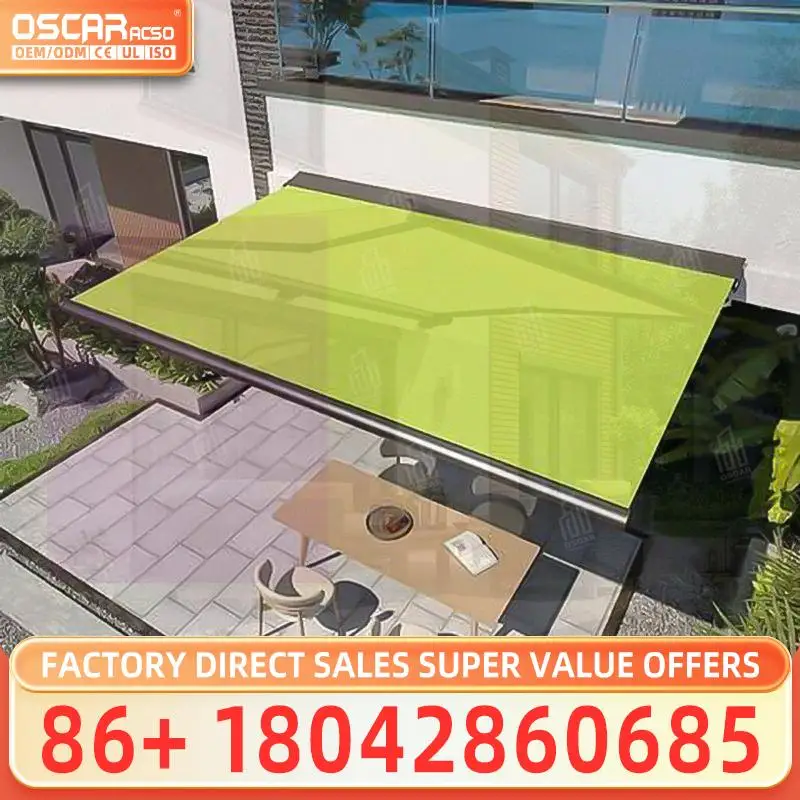 

Открытый складной электрический выдвижной навес с дистанционным управлением для патио, сада, балкона, выдвижной тент