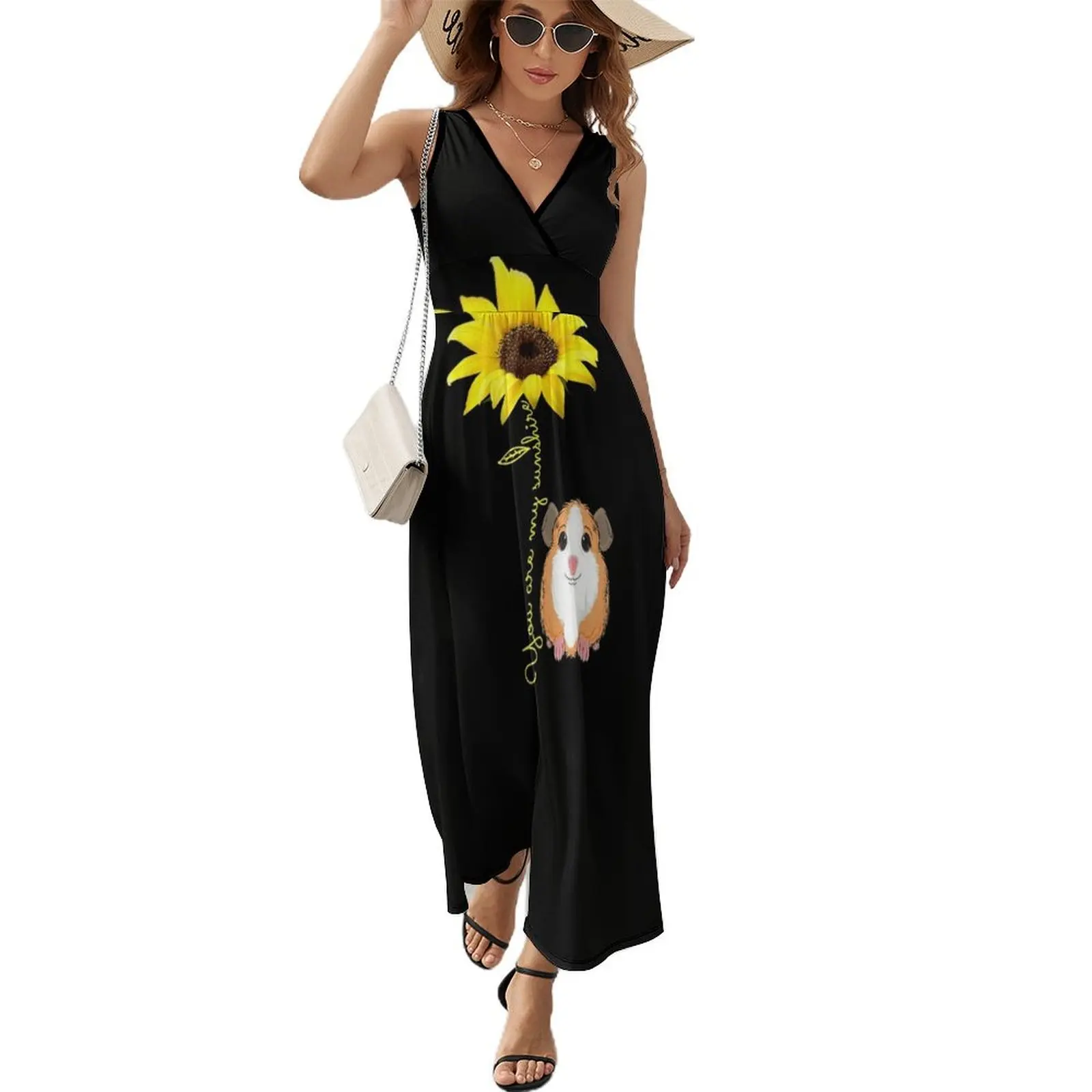 

You Are My Sunshine Sunflower Guinea Pig Mom Dad Lover Sleeveless Dress luxury evening dresses for women 2024