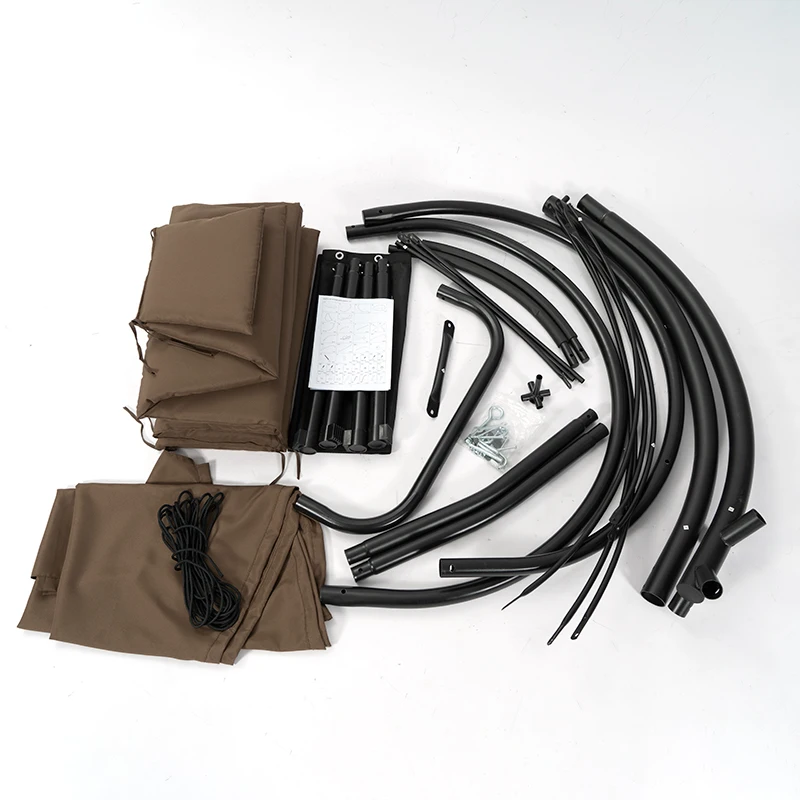 كرسي أرجوحة معدني بتصميم عصري فاخر لكبار السن والأثاث الخارجي لحديقة الفناء والمظلة والشرفة والعريشة #6