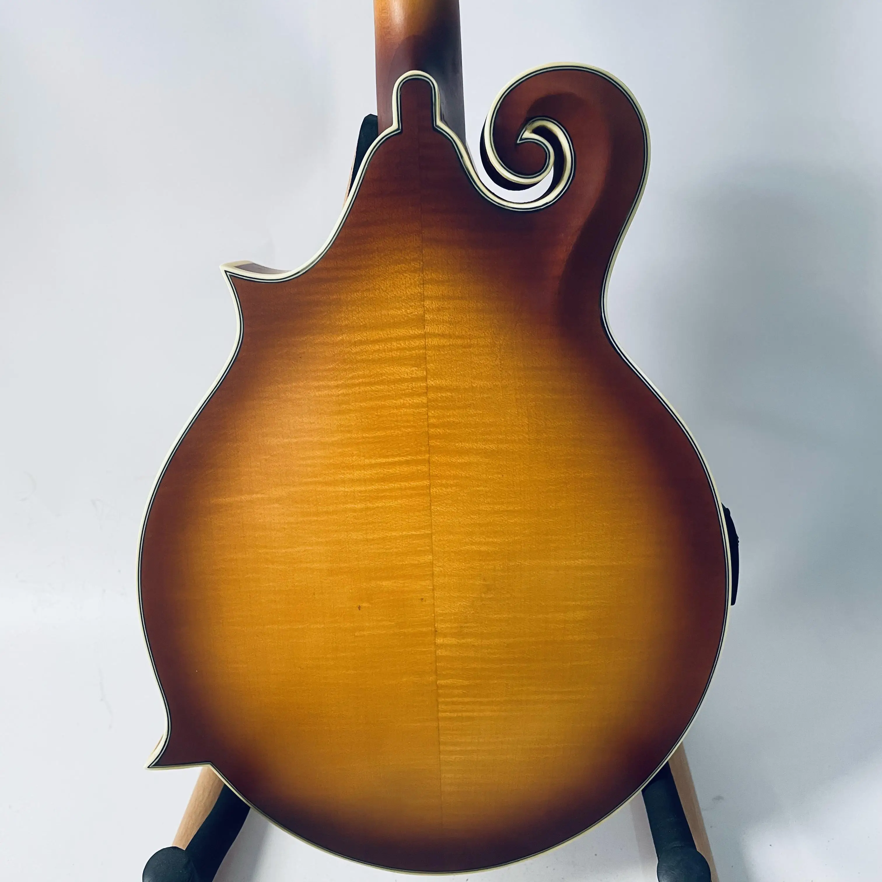 All Solid Spruce Top Flamed Maple Back and Side Mandolin Electric and Acoustic 8 Strings  68CM Length Genuine Authorised