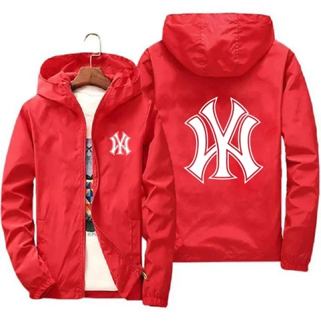 

New spring and autumn light casual jacket for men and women, stylish outdoor zipper sports jogging waterproof men's hooded coat