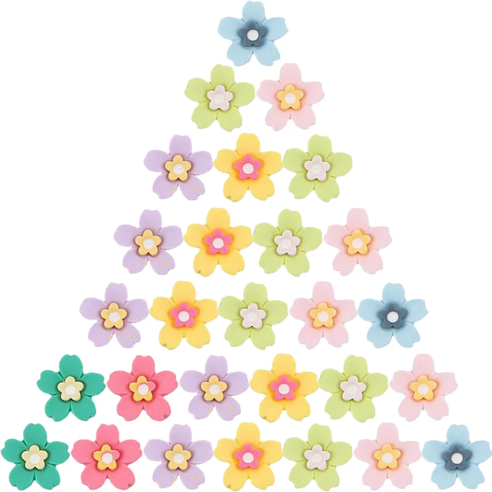

20Pcs Mini Small Flower Embellishments Plastic for Crafts DIY Hair Clips Accessories Phone Case Charms Flowers for Crafts
