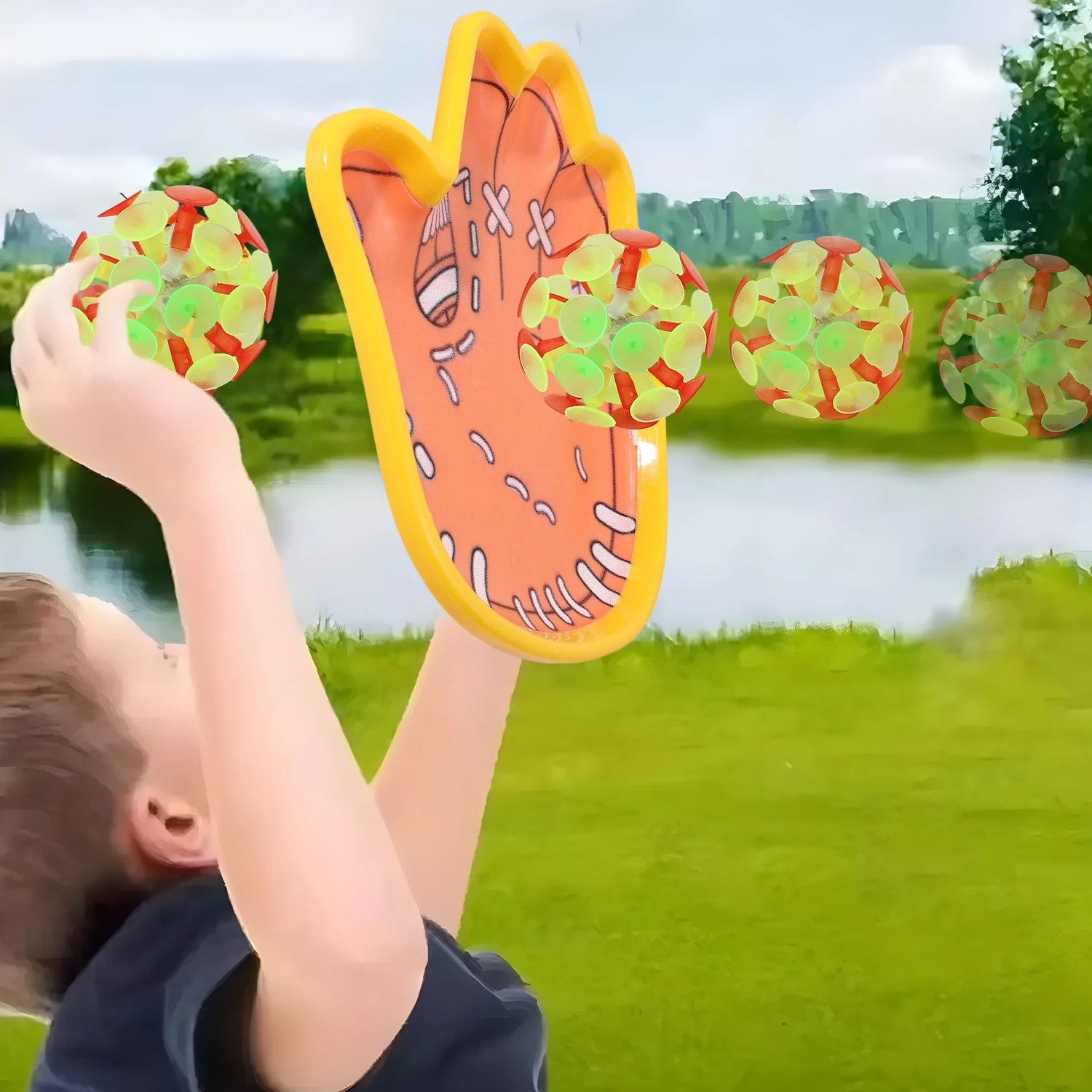 Ventosa bola jogo pai criança brinquedo interativo para crianças família seguro plástico interior ao ar livre jogar jogo de captura para idades 4 e mais