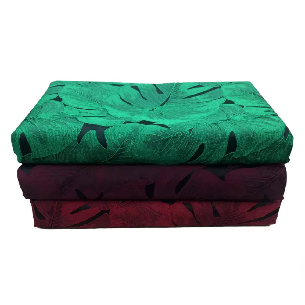 

Жаккардовая ткань в стиле ретро, темный узор, узор в виде бананового листа, весенне-осеннее платье, куртка, костюм, жесткая ткань, европейская брендовая ткань