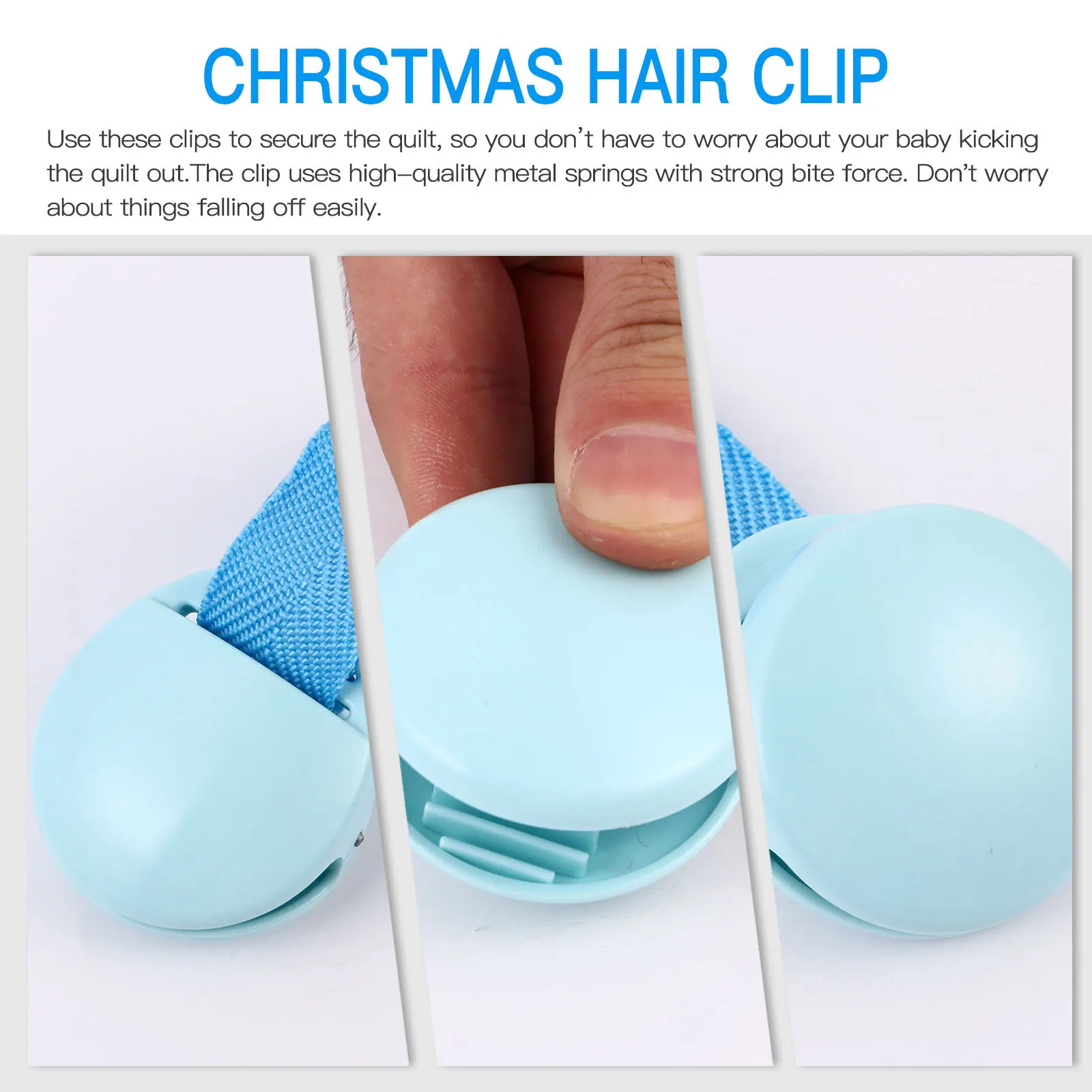 

4Pcs Buggy Clip Baby Stroller Accessory Strong Bite Force Easy to Use for Blankets Towels Blanket Clip Pegs Clips