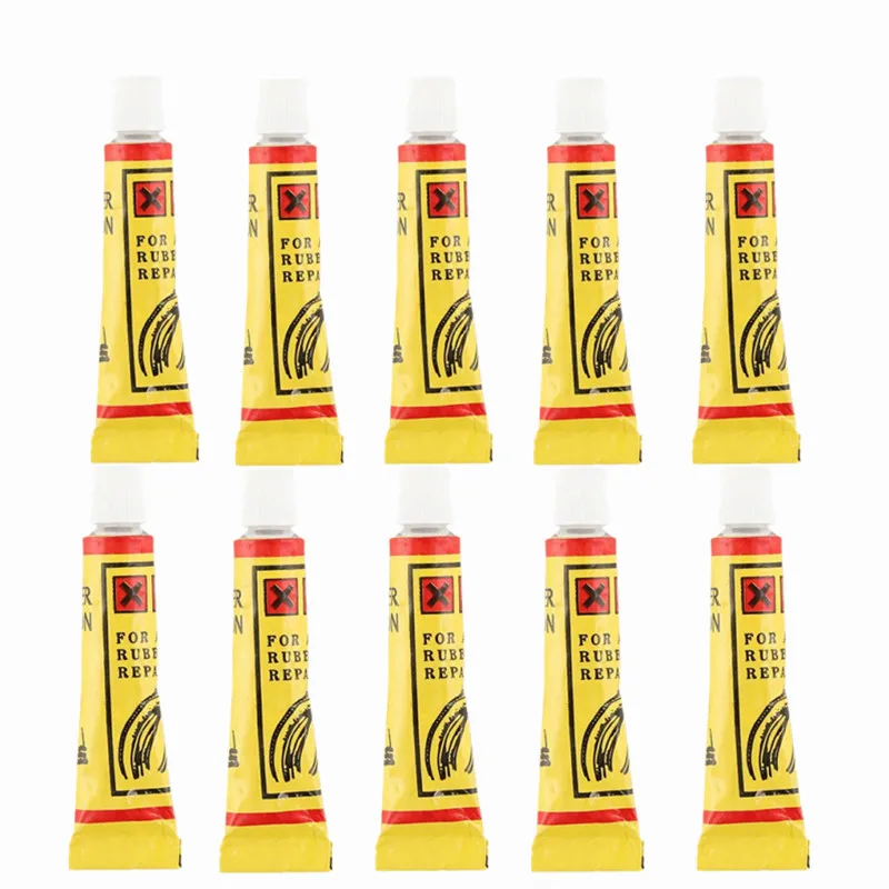 

10pcs Black Tyre Repair Instant Liquid Strong Rubber Glue Wear-resistant Tire Repair Solution Adhesive Glue Car Instant Tools