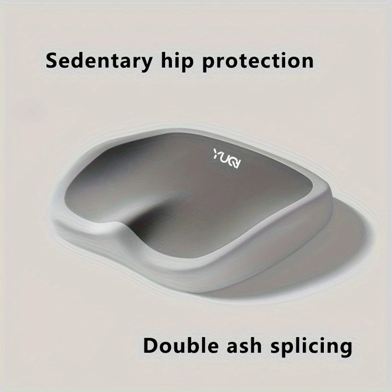 10時間メモリーフォームチェアクッション - オフィス/自宅/車用の人間工学に基づいた腰とヒップサポート、グレー/グリーン/イエロー/ブラック