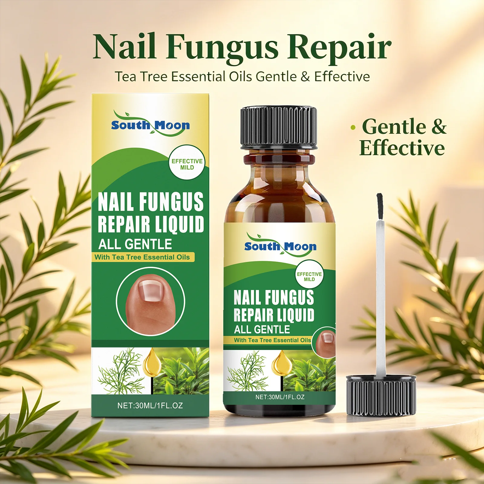 South Moon Nail Fungus Repair Liquid Gentle Damaged Nail Improving Nourishing Nail Liquid for Fingernail Toenail Restoration view 3