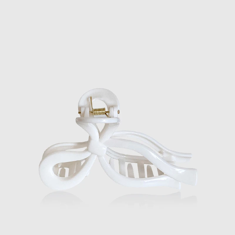 여성용 부드러운 실리콘 리본 헤어 클립 심플하고 우아한 샤크 클립 패션 소녀 포니테일 클립 헤어 클램프