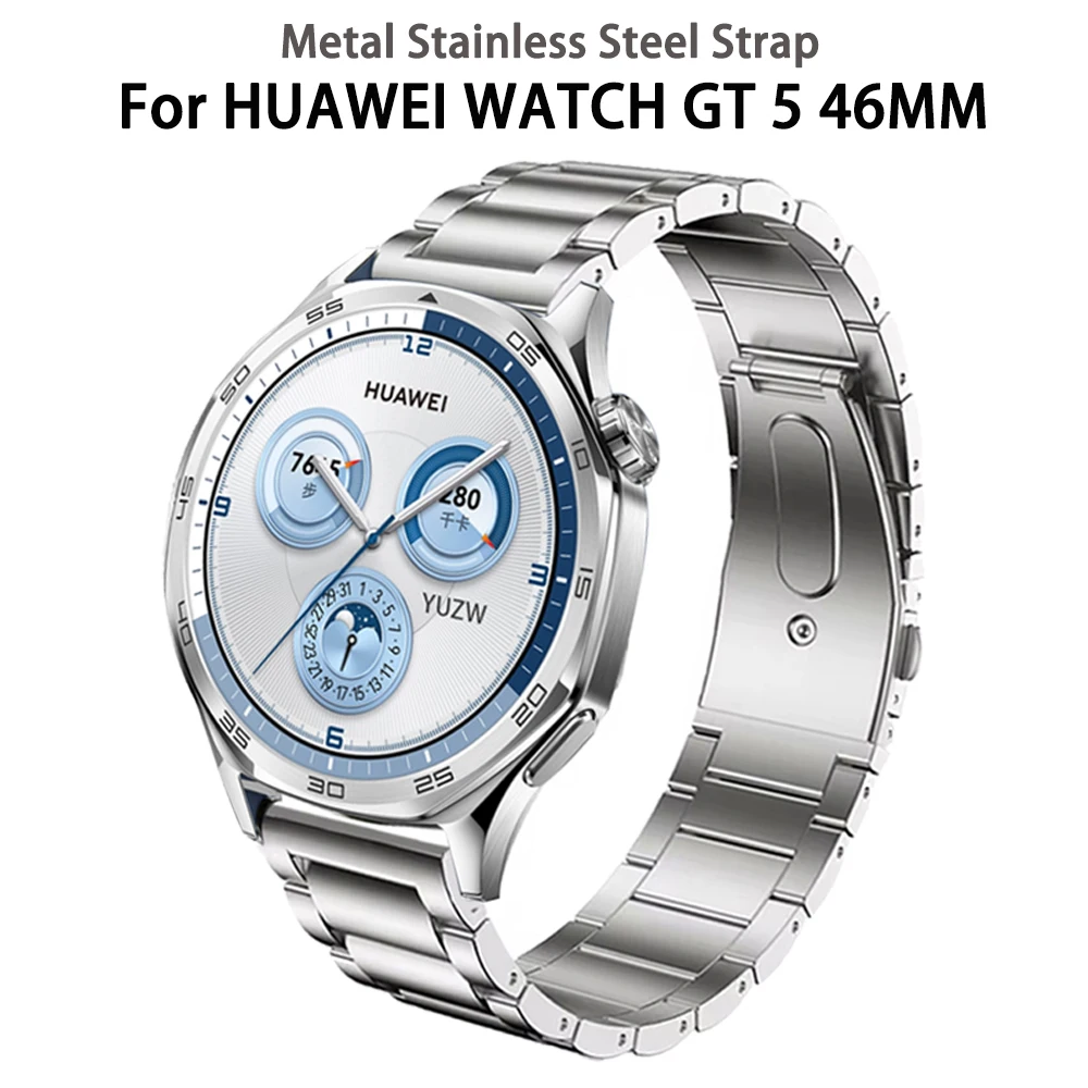Титановый металлический ремешок 22 мм для HUAWEI WATCH GT 5 46 мм, браслет-звено для HUAWEI GT4 GT 3 SE GT 2 Pro, деловой ремешок для часов, аксессуары