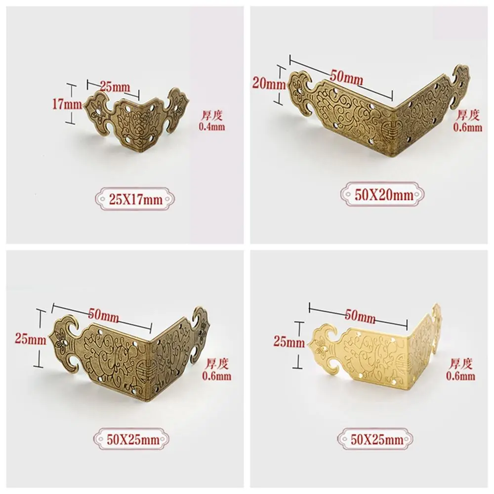 8 قطعة الحرف الزخرفية المعدنية N1N صندوق قدم الساق حافة غطاء حامي ركن بين قوسين الأثاث الأجهزة ركن حامي