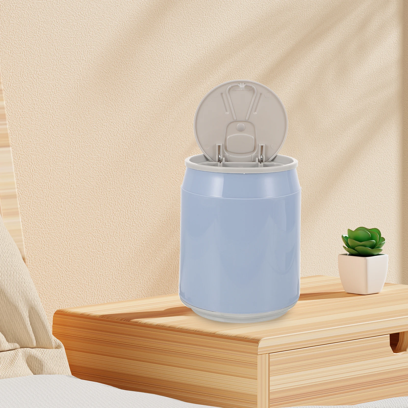 

Mini Can Trash Desk Wastebasket Creative Bin Table Wastebin Cans Desktop Plastic Office Garbage