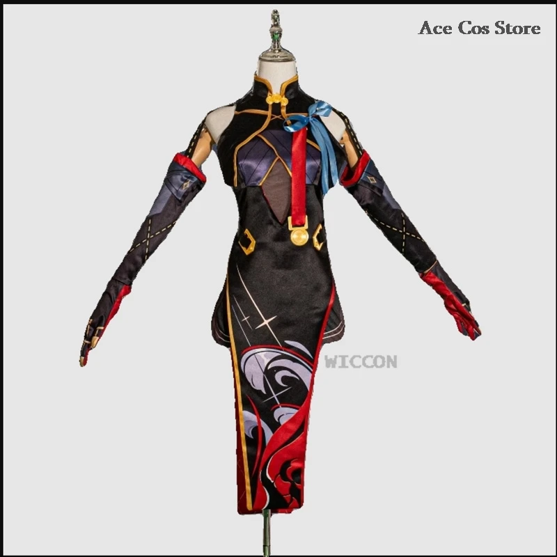 Wuthering Waves Yinlin Yin Lin Cosplay Costume pour Femme, Perruque, Jeu Anime, Événement, Halloween, Robe Sexy, Barrage, Tenue Adulte, Bol, Nouveau, 2024