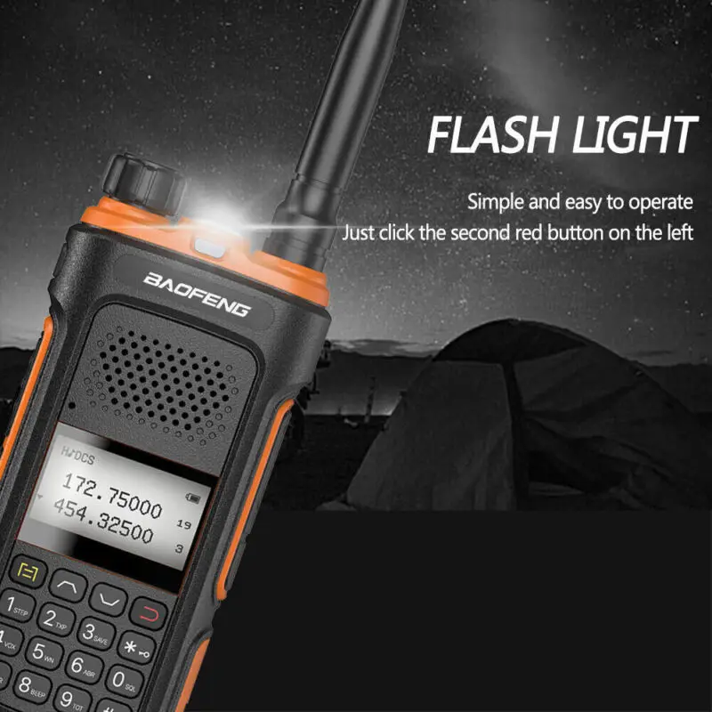 10w 8800mAH Baofeng UV10  ham Two Way Radio Dual Band 10-30KM FM radio with LED light Emergency Alarm   walkie talkie long rang