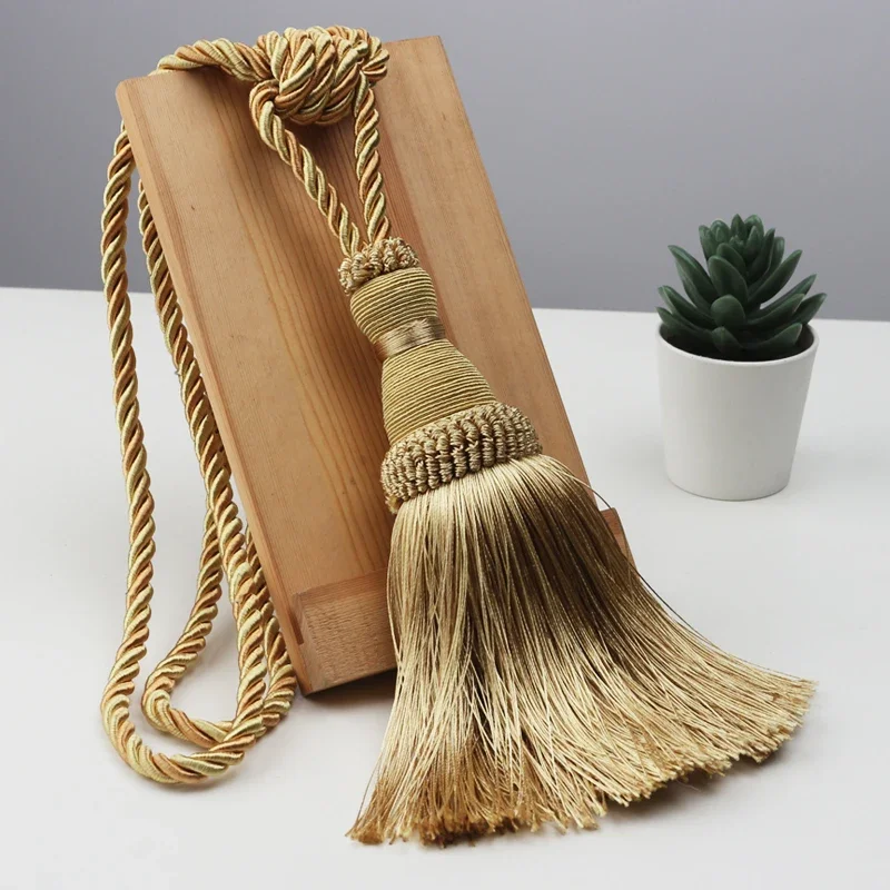 1PC Polyester Tassel Tiebacks Curtain Holder Handmade Tassel For Decoration Rope Curtain Hanging Balls for Livingroom Accessori