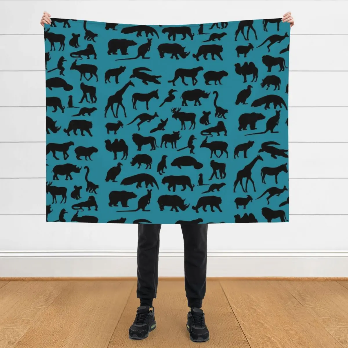 

Exotic Menagerie - black Throw Blanket Bed covers Plush Soft Beds Blankets