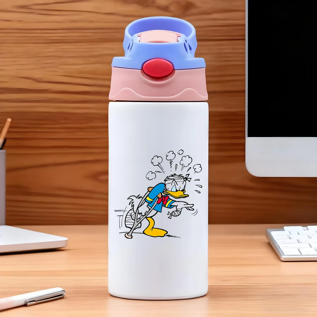 

Disney Duck Classic Design 304 Stainless Steel Cartoon Straw Cup Kids Water Bottle New Year Gift