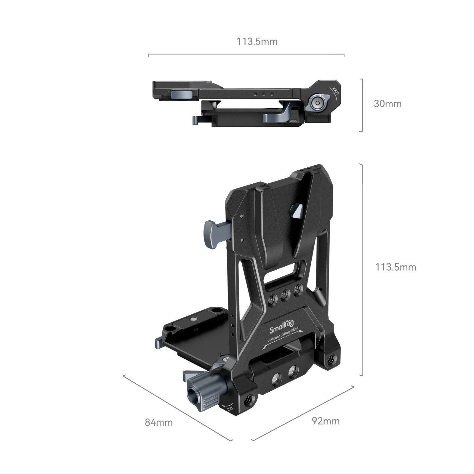 SmallRig V-Mount Battery Mount Plate do lustrzanek cyfrowych bez lusterka Sony Alpha 7R V/Alpha 7 IV/Alpha 7S III/Alpha 7C/FX30 4505 — zdjęcie 7