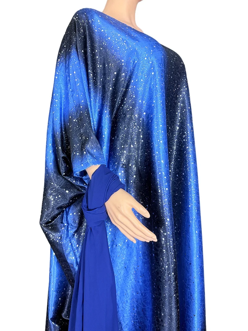 

Satin African Dresses for Women Shimmer Hijab Dress Muslim Loose Boubou Robe Ankara Dashiki Africa Clothing Kaftan Dubai Abayas