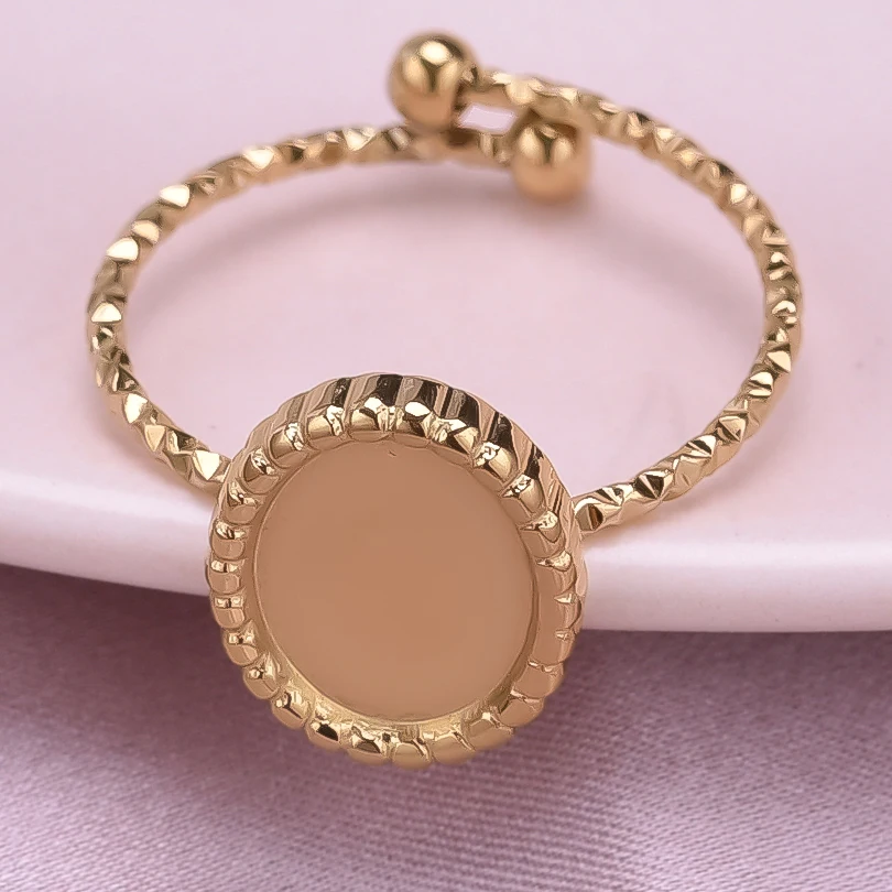 6 teile/los Vergoldet Edelstahl Basis Ringe Einstellungen DIY Blank Knuckle Ringe für Frauen Schmuck Charms Nie Verblassen Großhandel – Detail 17