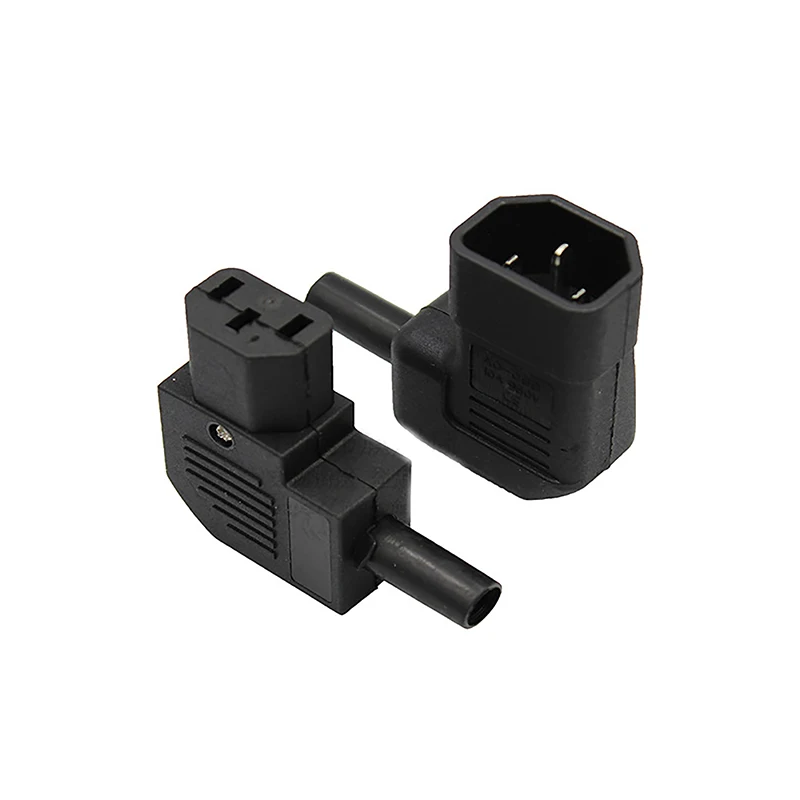 AC Power Socket 90 Degree Side Elbow 10A Pin Type Plug Socket Male Female Butt Joint Without Welding Three Hole Butt Joint