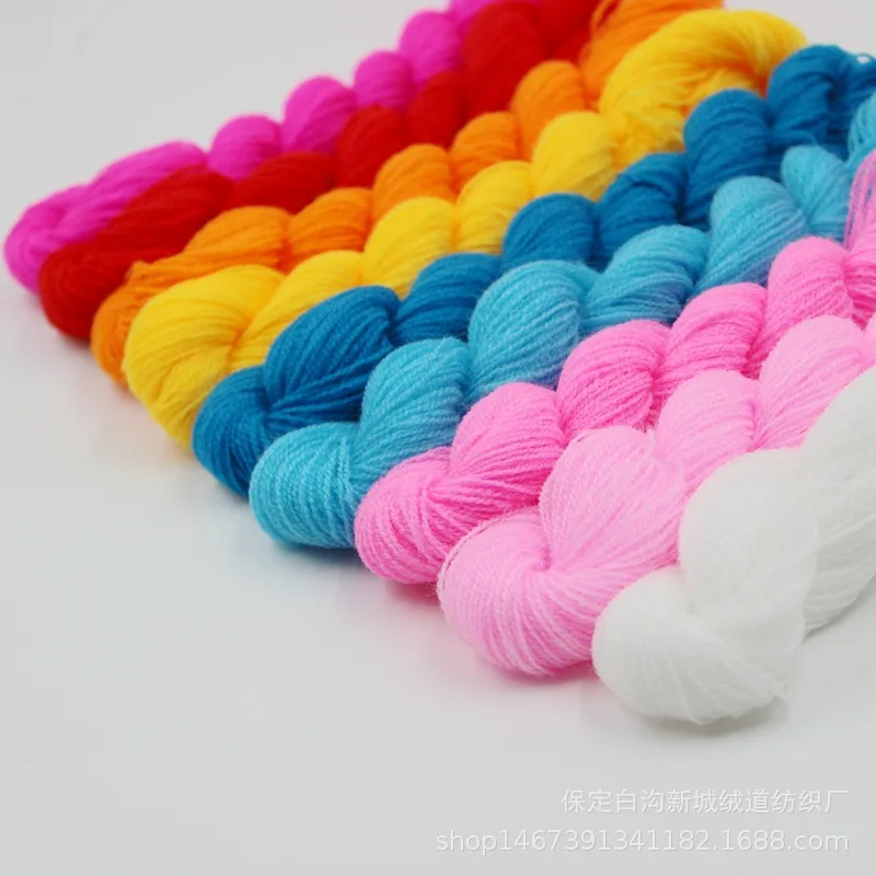 Thick Dyed Yarn Cotton Blended Wool DIY Weaving Knitting for Baby Hat Scarf Sweater Blanket Knitting Thread Bulk Yarn