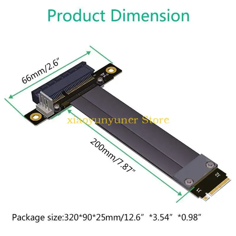 P9jb untuk m.2 ngff nvme untuk kunci untuk m ke pcie kabel ekstensi key-m pci-express ekstensi kabel 4 kabel daya pin