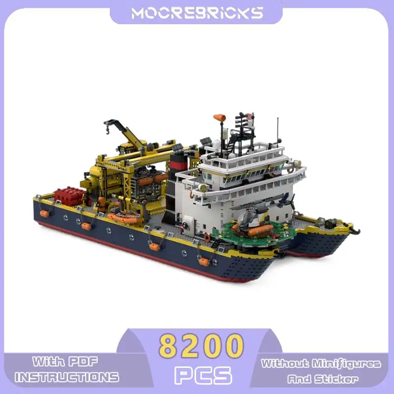 

MOC Катамаран Deep Sea Exploration Командный корабль Строительный блок Научные исследования Корабль Сборка Модель Кирпичи Игрушки