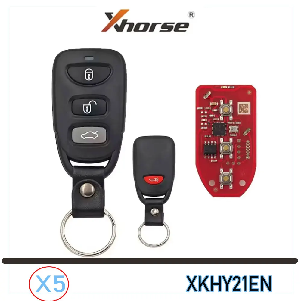 

5pcs Xhorse XKHY21EN Universal Remote Key for Hyundai 3+1 Buttons Car Remote Key for Xhorse VVDI Key Tool English Version