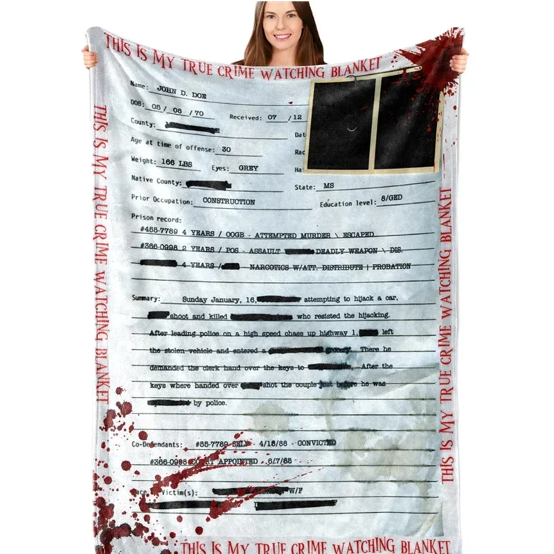 Serial Killer Gift,Serial Killer Blanket,This Is My Serial Killer Documentaries Watching Throw Blanket,Gift for True Crime Lover