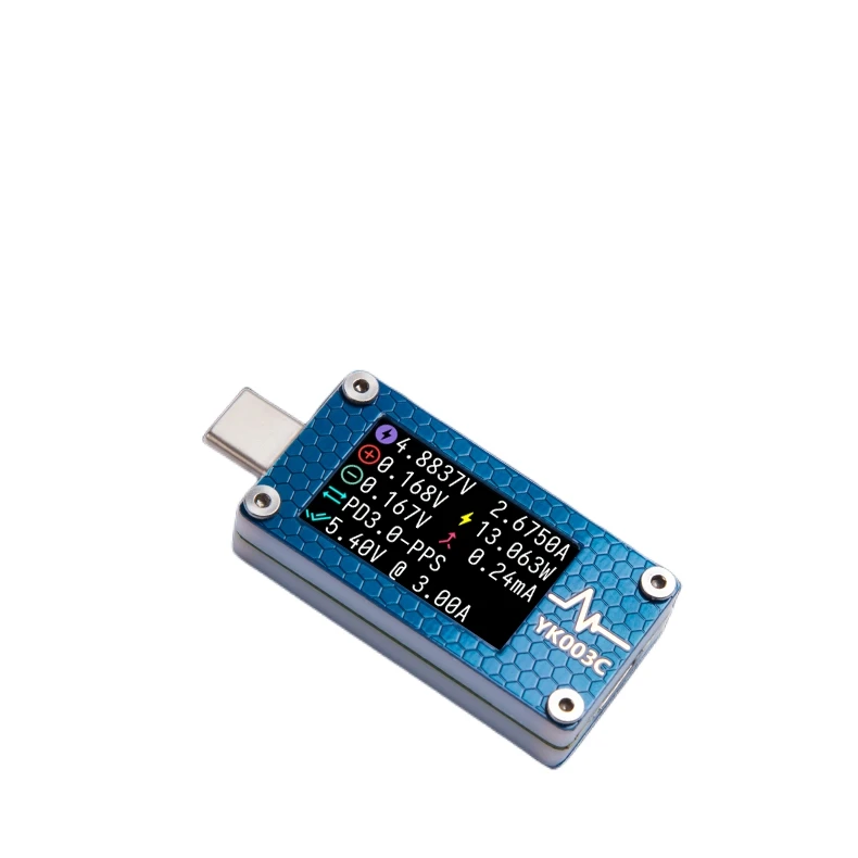 New YK003C USB Tester Voltmeter Ammeter TYPE-C Fast Charge Detection Trigger Capacity Measurement Ripple Measurement