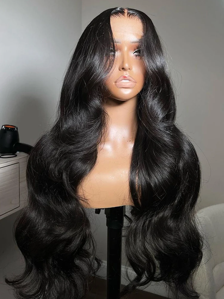 

200 Density 13X6 HD Lace Frontal Wigs Brazilian 34Inch Body Wave Human Hair Wigs 100% For Black Women Preplucked Natural Color