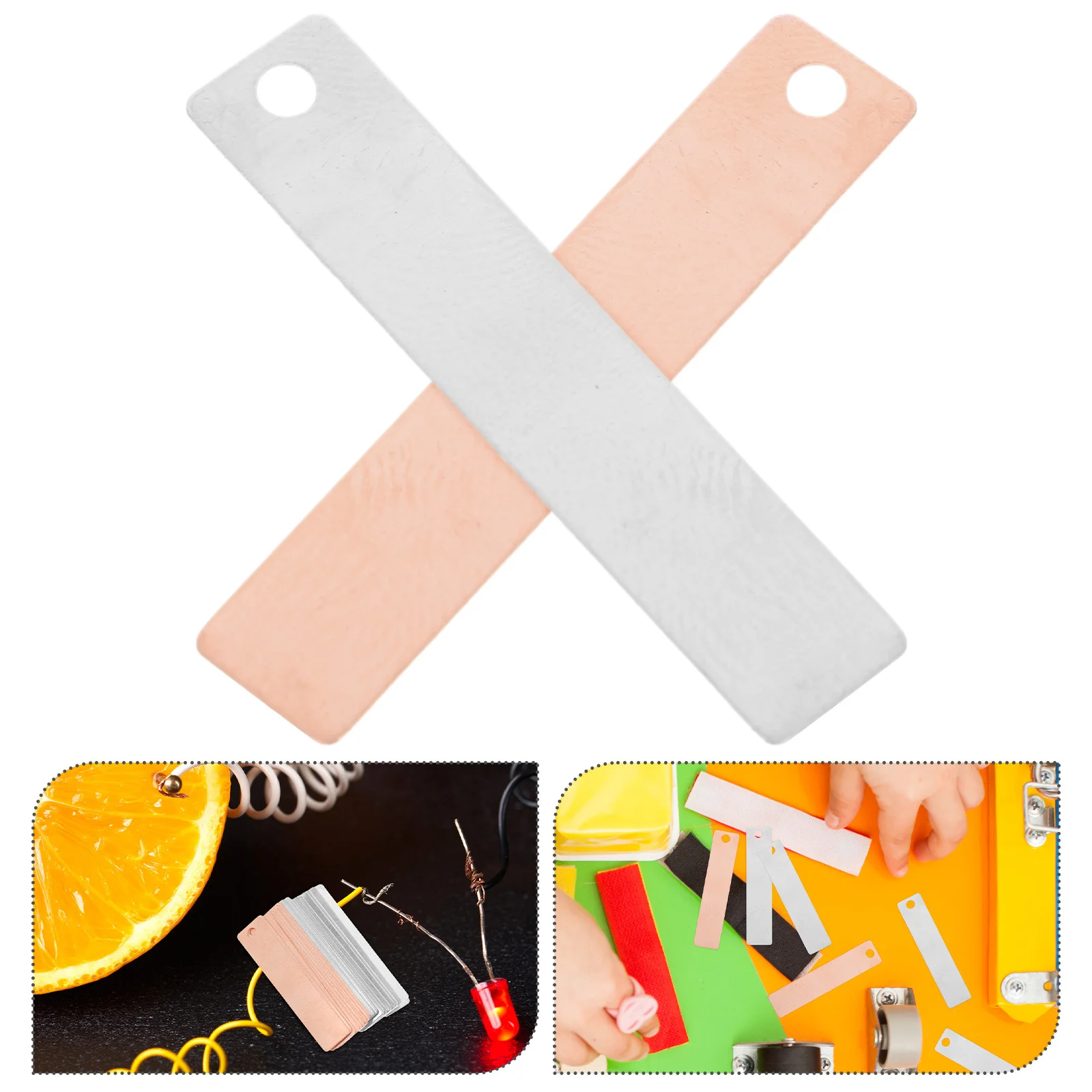 

20Pcs Copper Zinc Anode Electrode Sheets Strips for Scientific Experiment Electroplating DIY Educational Project