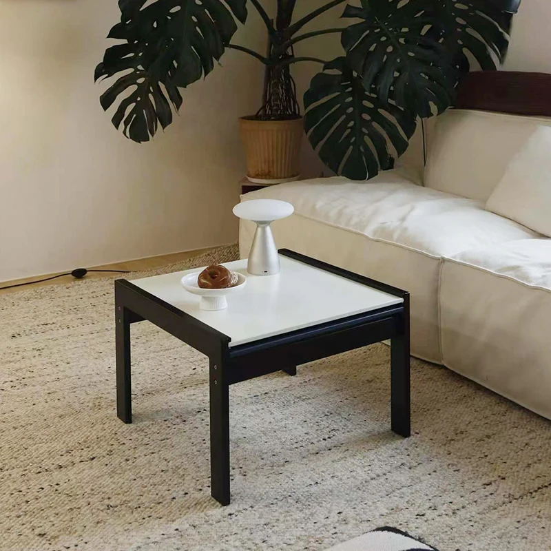 Small Space Coffee Table Minimalist Funky Wooden Dining Square Coffee Table Occasional  Luxury Mesa De Jantar Modern Furniture