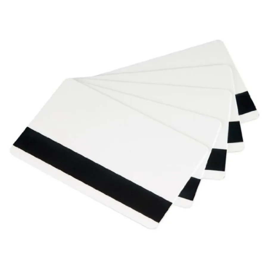 

Premium White Blank CR80 30 Mil PVC Cards with High Coercivity Mag Stripe- 500 per Pack IDZ-CR8030HI