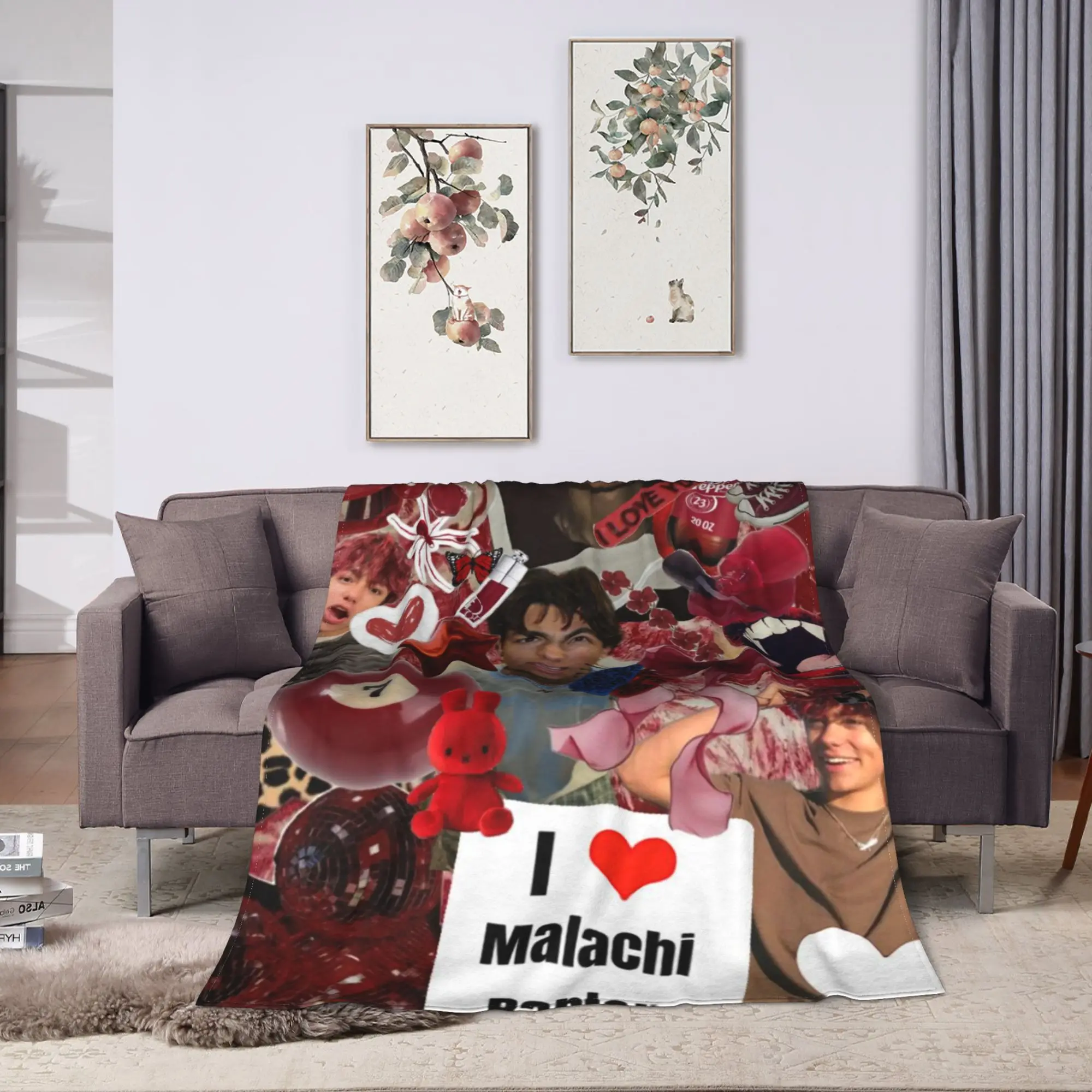 Malachi Barton Actor Tour  Blanket  Warm Soft Pattern Plush Throw Blanket For Bedroom Picnic Flannel Bedspread Bed Cover