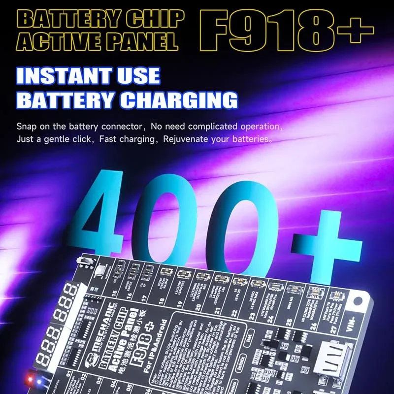 Mechanic F918+ Battery Chip Active Panel 5V-9V Regulated Output For Phone 6-16 ProMax Android Battery Activation Detection Board