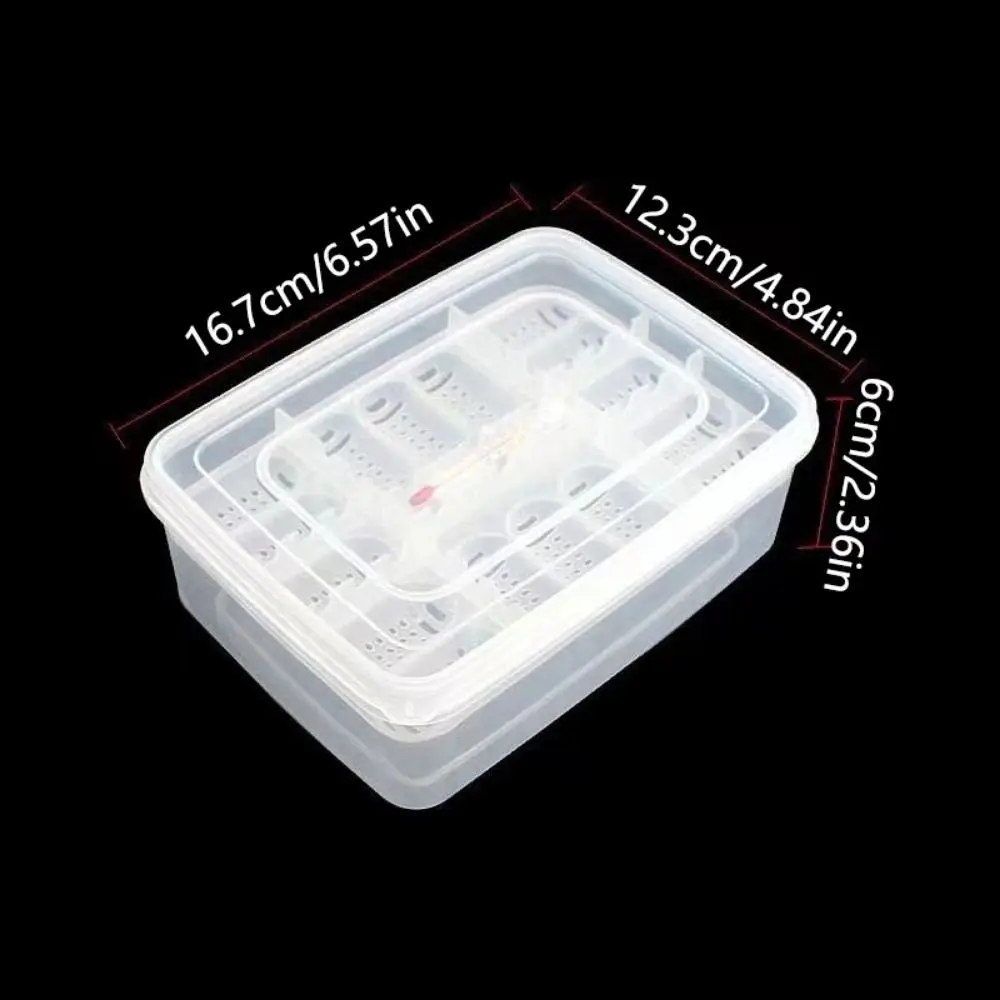 16 Grids Reptile Hatch Box Transparent Breathable Turtles Egg Incubator Tray Multifunctional Reusable